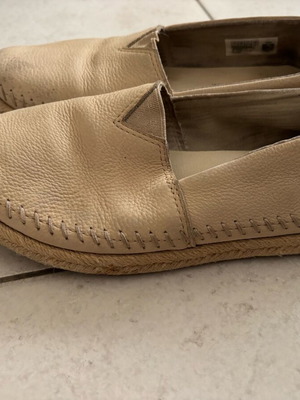 Toms leather espadrilles used, size 38, beige