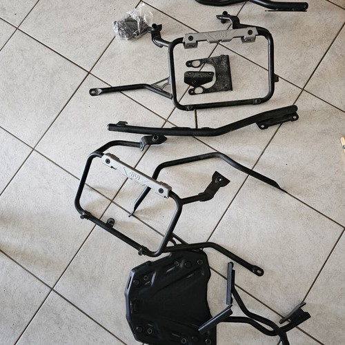 Givi racks for side cases and top case used for Tenere 700