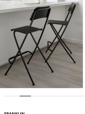 Bar stools with back folding, like new, set of 2