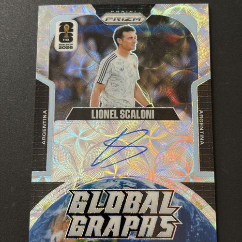 Lionel Scaloni Autograph Global Graphs Choice card Panini Prizm World Cup 2026