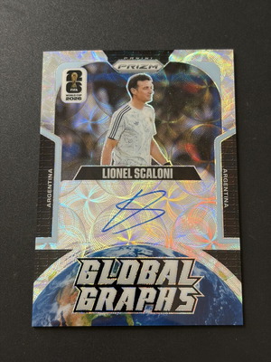 Lionel Scaloni Autograph Global Graphs Choice card Panini Prizm World Cup 2026