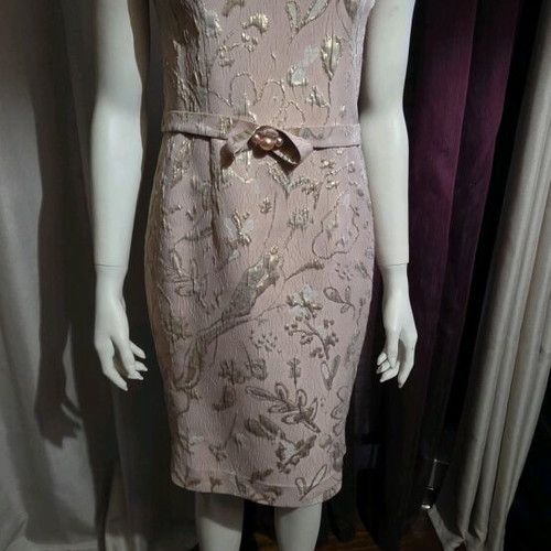 Forel dress with matching jacket like new, size 36, pink and gold