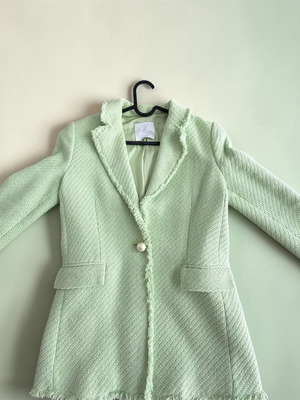 Mango green coat like new