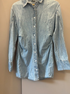 Zara denim πουκαμισοφόρεμα μπλε σαν καινούργιο, κλασικό στυλ