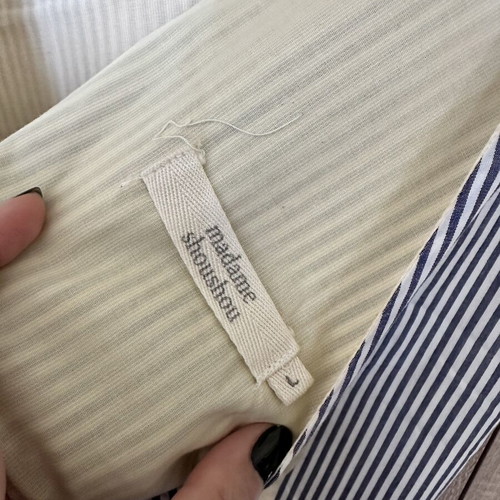 Madame Shoushou shirt like new, size large, cotton, open back
