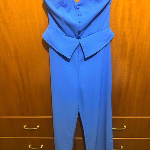 Women's strapless jumpsuit light blue size S like new