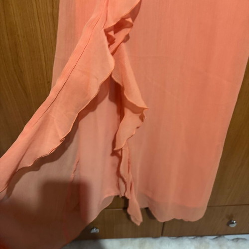 Dress with ruffles new, size XS, orange