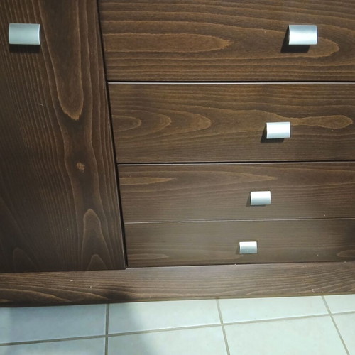 Buffet with drawers and cabinets made of beech wood, Italian, like new