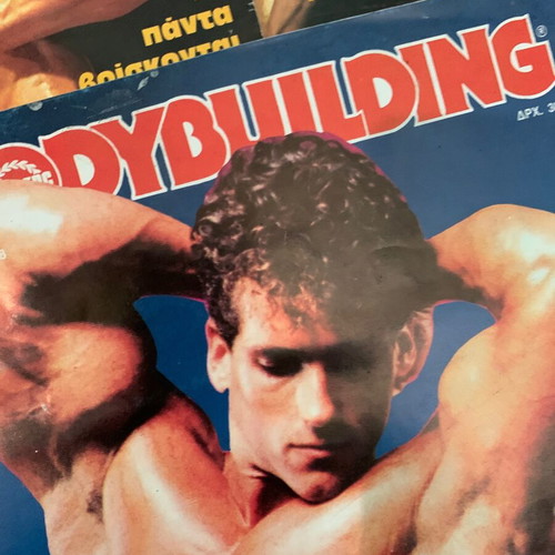 Bodybuilding magazines used, pack of 5, 80s Greek edition