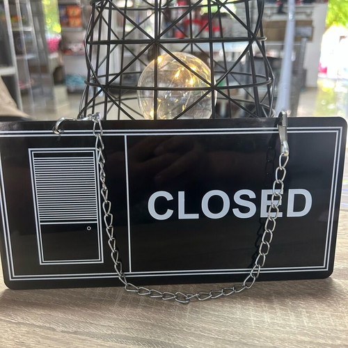 Open-Closed advertising sign new, 24/12 cm