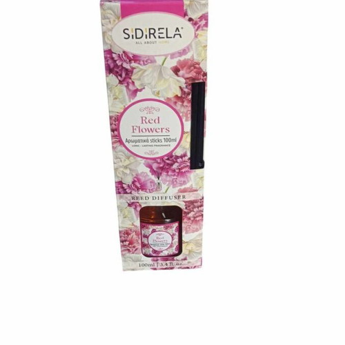 Sidirela Red Flowers E-4084 100ml Room Diffuser with Sticks new