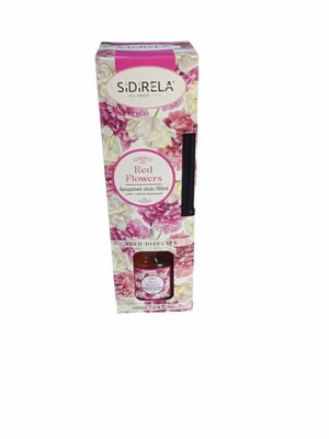 Sidirela Red Flowers E-4084 100ml Room Diffuser with Sticks new