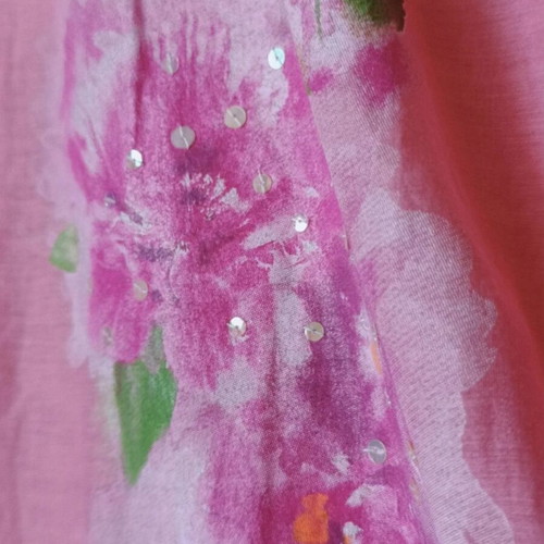 Pierre Cardin pink summer dress new, silk blend, size EU44