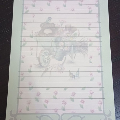 Letter papers new, 3 aromatic pieces blue-pink-green RBB