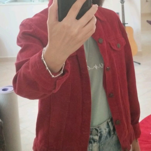 Corduroy jacket like new, red, size M