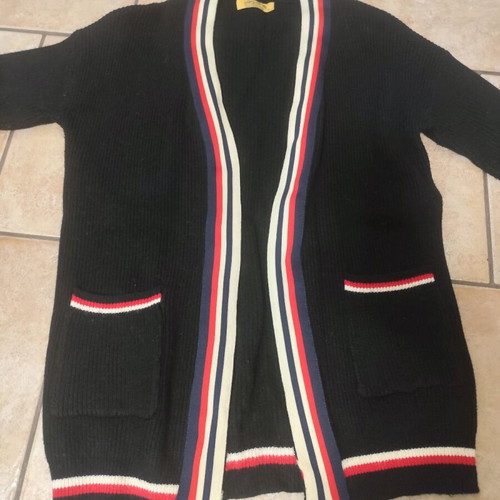 Kom thick knitted cardigan black, like new