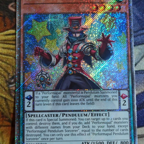 Performapal Pendulum Sorcerer Platinum Secret Rare κάρτα Yu-Gi-Oh!