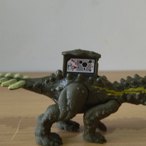 Jurassic World Eoraptor vs Stegouros action figures used set