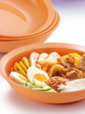 Σετ 4 μπολ Tupperware, 700 ml, πορτοκαλί