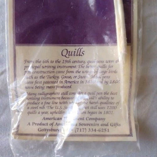 Quill pen new from Washington DC