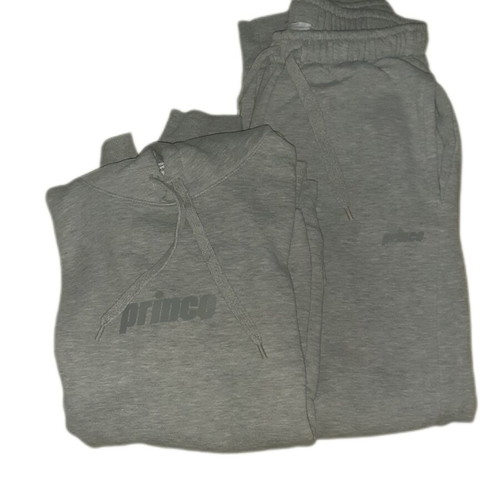 Prince men's tracksuit set new, gray, Small bottom, Medium top