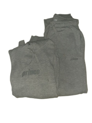 Prince men's tracksuit set new, gray, Small bottom, Medium top