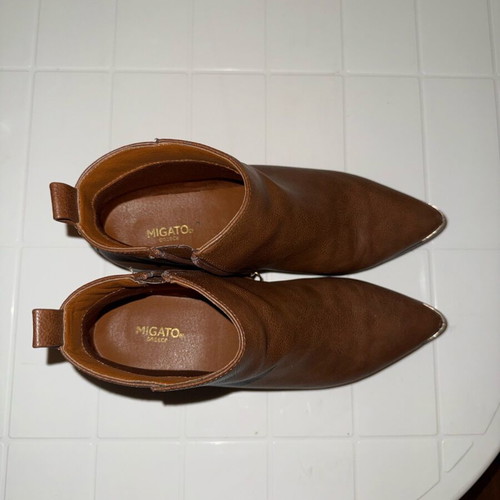 Migato ankle boots used size 39 brown with metal toe