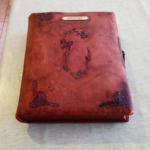 Musical Photograph Album vintage used with music box mechanism 1907-1915