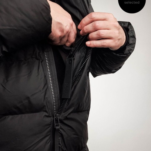 Rains Alta Long Puffer Jacket new, size L, black