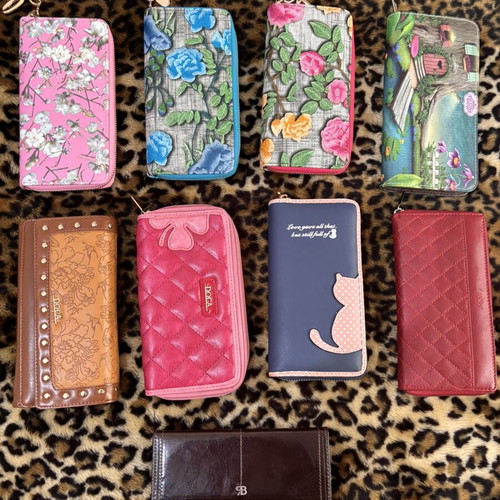 Women's Wallets pack of 9 DOCA and various designs new
