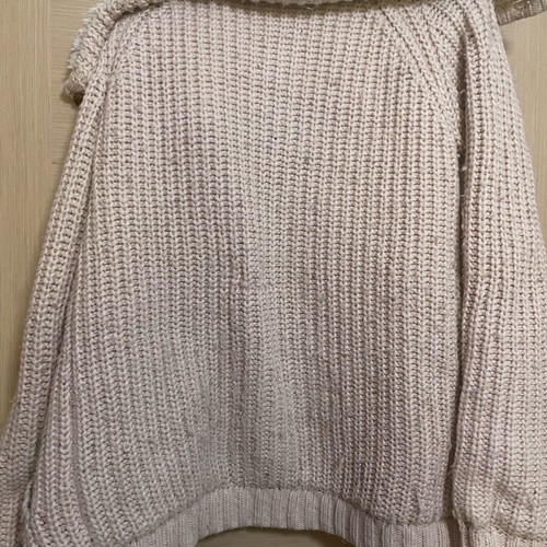 Bershka long cardigan like new, white and pink with fur lining