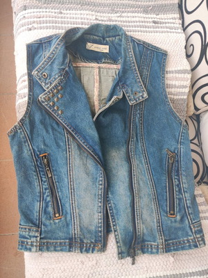 Denim γιλέκο Page One μεταχειρισμένο, μέγεθος large, μπλε