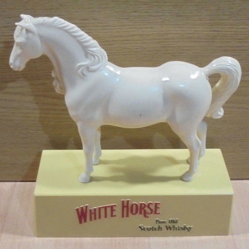 White Horse Scotch Whisky old promotional plastic statue used