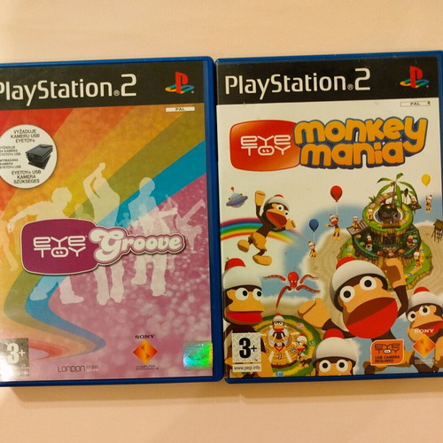 EyeToy Groove and EyeToy Monkey Mania for PlayStation 2 used