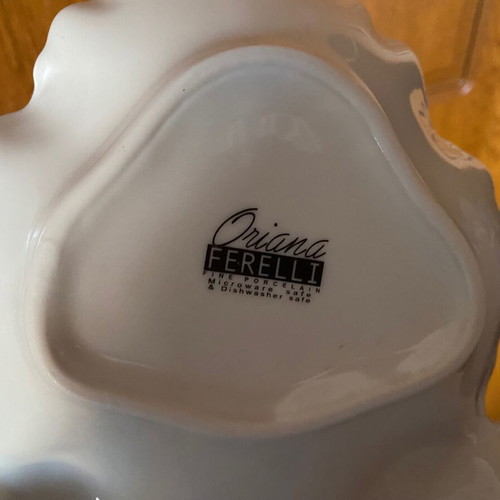 Vintage dry nut dish new, porcelain
