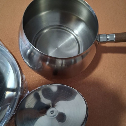Fondue set stainless steel vintage, new unused