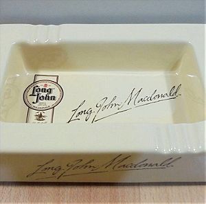 Long John McDonald scotch whisky παλιό διαφημιστικό κεραμικό τασάκι