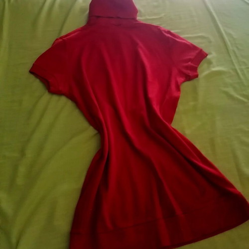Sleeveless turtleneck sweater S, red