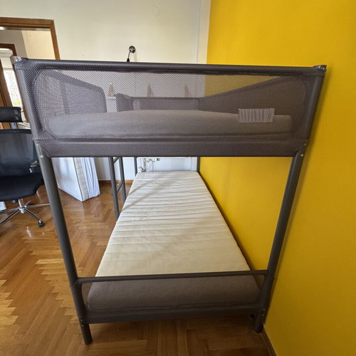 Bunk bed with mattresses, IKEA Tuffing frame