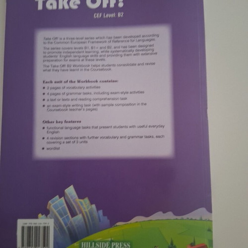 Take Off B2 Workbook used, English language learning