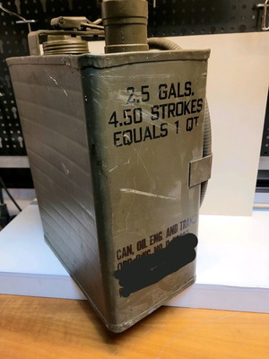 Cadillac Tank Oil Can new, rare WWII museum piece
