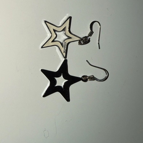 Coach vintage earrings like new, white and gray