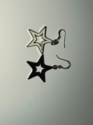 Coach vintage earrings like new, white and gray