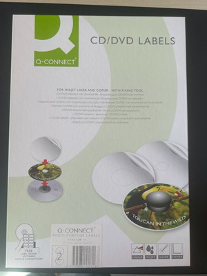 Αυτοκόλλητες ετικέτες για CD/DVD, πακέτο 22 τεμαχίων