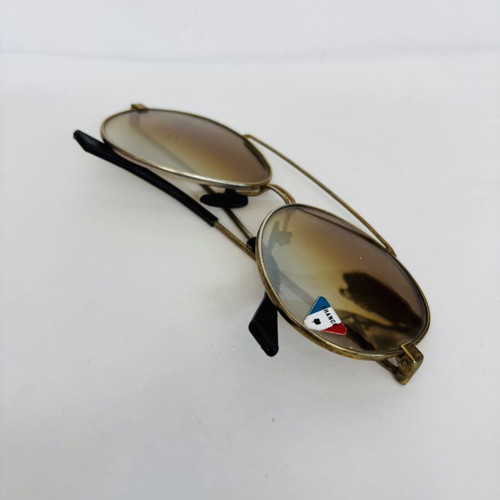 Vintage 70s/80s French Aviator Sunglasses with Case used