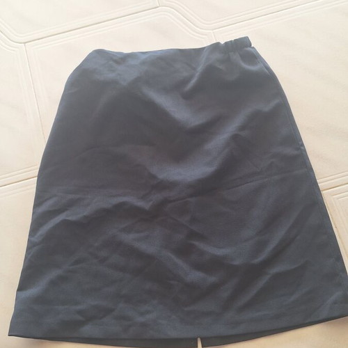 A-Line Skirt navy blue like new with elastic waist and slit