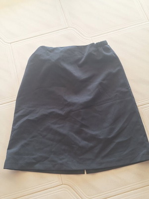 A-Line Skirt navy blue like new with elastic waist and slit