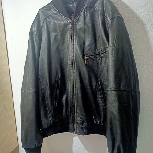 Rover & Lakes bomber jacket used, black leather, size 58