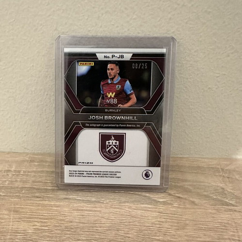 Josh Brownhill 2023-24 Prizm Premier League Purple Penmanship Auto /25