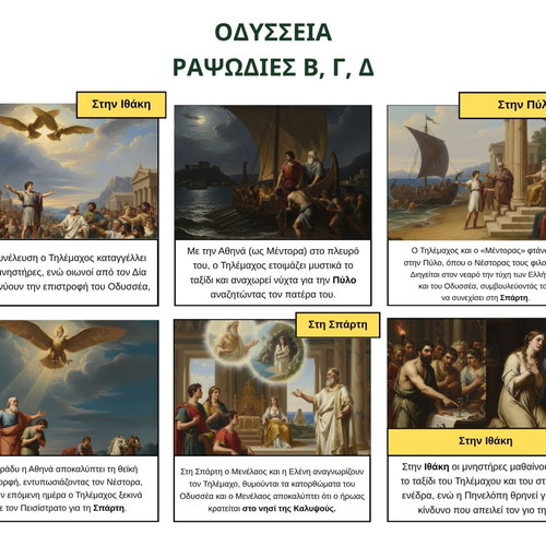 Odyssey Storyboards laminated for rhapsodies a-l, new